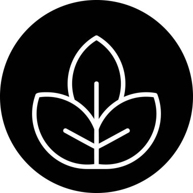 Yaprak. Web simgesi basit illüstrasyon 