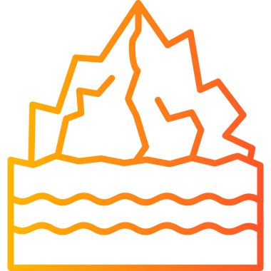 Buzdağı simgesi, modern tasarım illüstrasyonu