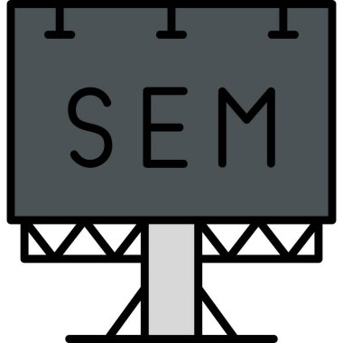 Reklam panosu. Web simgesi basit illüstrasyon