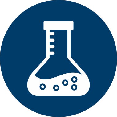 Kimya şişesi. Web simgesi basit tasarım 