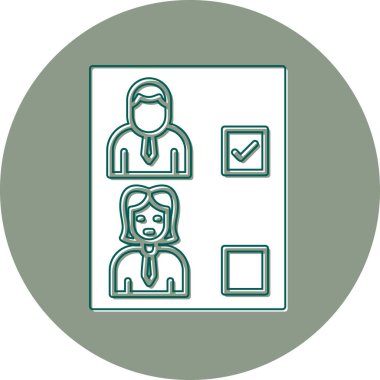 Basit simge seç, vektör illüstrasyonu