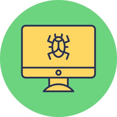 Virus Detective icon modern vector illustration