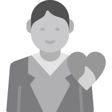 Passionate modern vector icon illustration