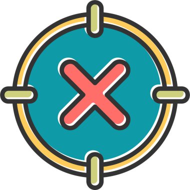 Konsantrasyon yok modern simge, vektör illüstrasyonu