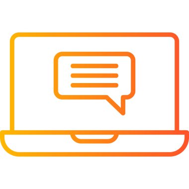 Çevrimiçi İletişim simgesi vektör illüstrasyonu