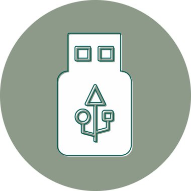 usb flash disk vektör illüstrasyonu