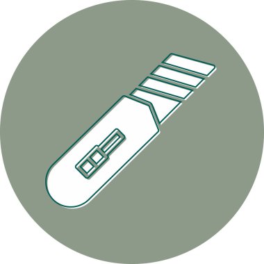 Cutter web simgesi basit illüstrasyon