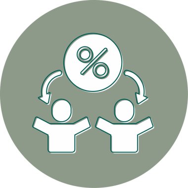 Komisyon modern simge vektör illüstrasyonu