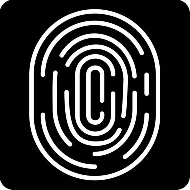 Parmak izi simgesinin vektör illüstrasyonu