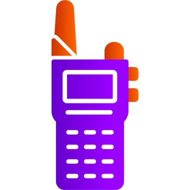 Walkie talkie kutsal kişilerin resmi, vektör çizim