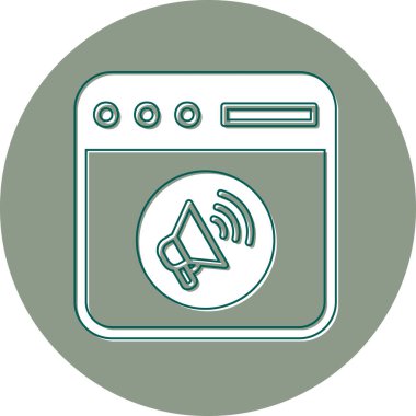 Soyut simge vektör illüstrasyonu pazarlanıyor