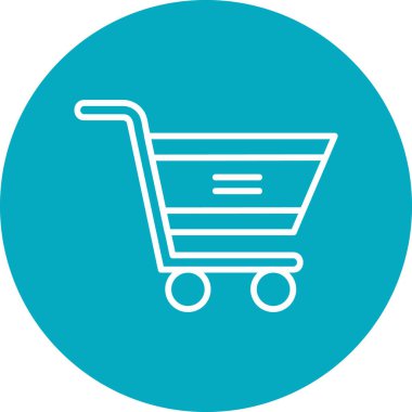 shopping cart, web icon simple illustration