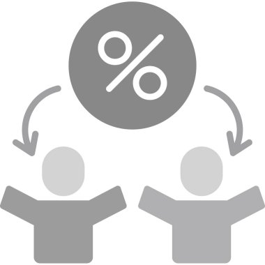 Komisyon modern simge vektör illüstrasyonu