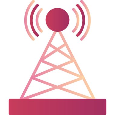 İletim kulesi, web simgesi basit illüstrasyon