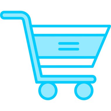 shopping cart, web icon simple illustration