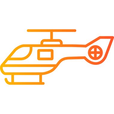 Helikopter. Web simgesi basit illüstrasyon