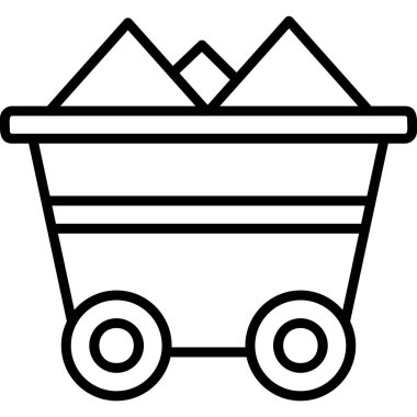 El arabası. Web simgesi basit illüstrasyon