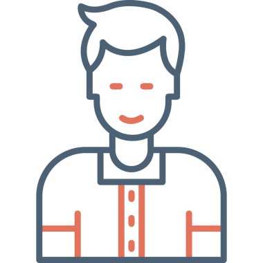 internet user, graphic man logo, simple icon for web page 