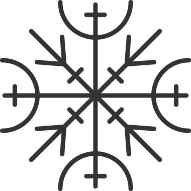 Galdrastafir modern ikon vektör çizimi