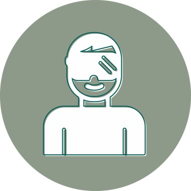 Geliştirilmiş gerçeklik gözlüğü simgesi, modern tasarım illüstrasyonu