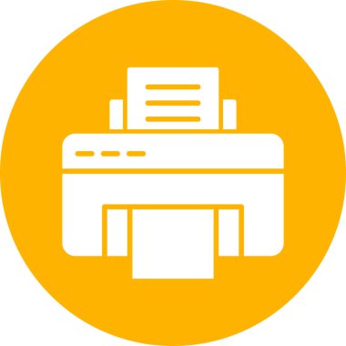 Yazıcı simgesi vektör illüstrasyonu