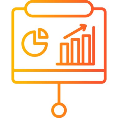 iş sunumu düz vektör simgesi