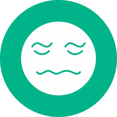 Utanç ifadesi, basit düz simge