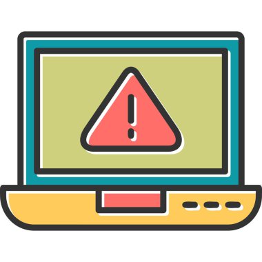 Laptop Virus icon modern vector illustration