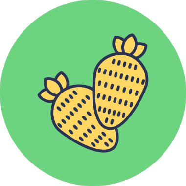 Çilek Ağı simgesi basit illüstrasyon