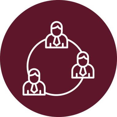 Abstract vector illustration of team work