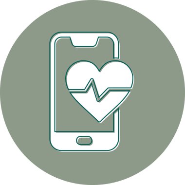 kalp atış hızı ikonu vektör çizimi