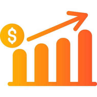 Profit 'in vektör illüstrasyonu büyüyen modern simge