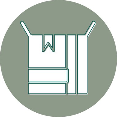 Açık kutu simgesi illüstrasyon izole vektör işareti simgesi