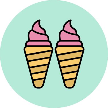 dondurma. düz tasarım 