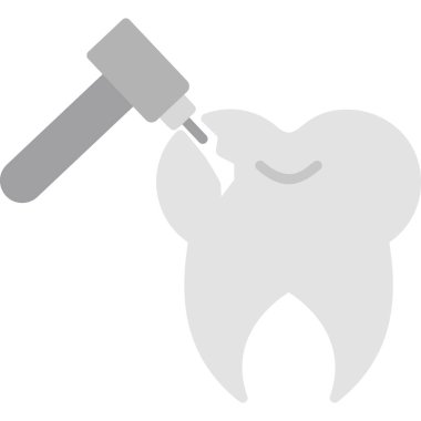 graphic cartoon art illustration of Tooth Drilling