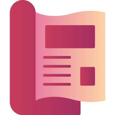 Dergi modern simgesi, vektör illüstrasyonu