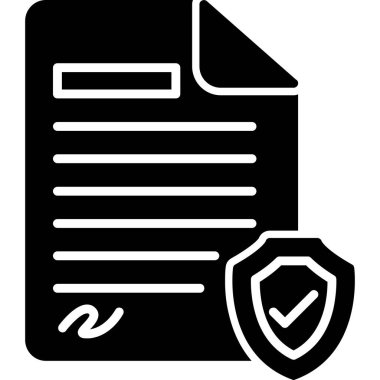 Sigortacılık. Web simgesi vektör illüstrasyonu