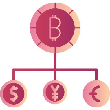 Bitcoin Yapısı düz vektör simgesi
