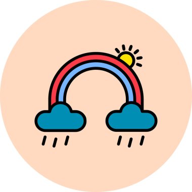 Rainbow modern vector icon illustration