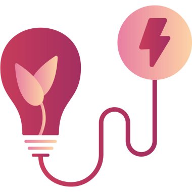 Eko Işık simgesi vektör illüstrasyonu