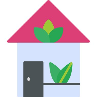 Ev. Web simgesi basit illüstrasyon