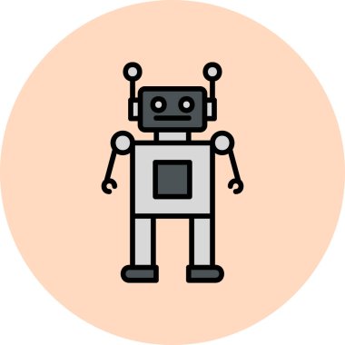 robot ikon vektör illüstrasyonu