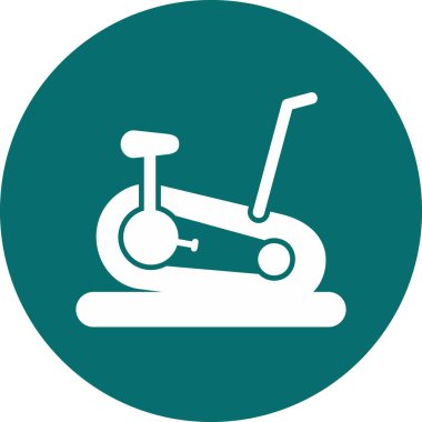 Sabit bisiklet. Web simgesi illüstrasyonu 