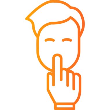 Sessizlik! Web simgesi basit tasarım