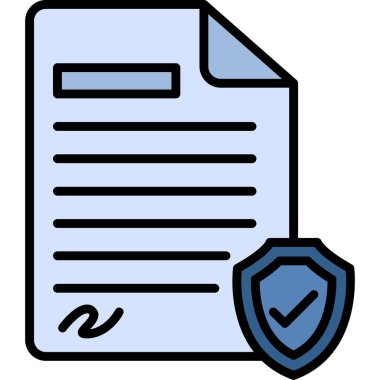 Sigortacılık. Web simgesi vektör illüstrasyonu