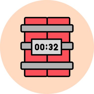 vector illustration of bomb modern icon