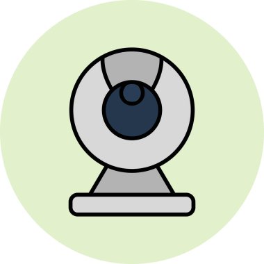 Web kamerası, basit Webcam simgesi tasarımı