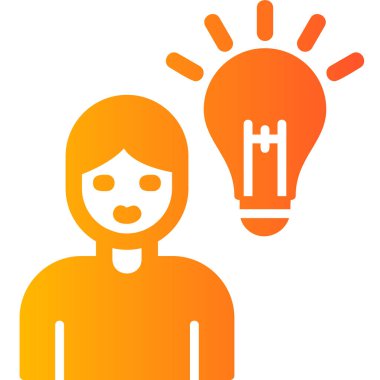 Fikir modern simgesi, vektör illüstrasyonu