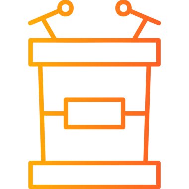 Podyum. Web simgesi basit bir illüstrasyon. Tribün simgesi