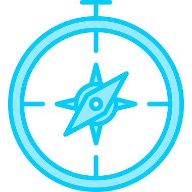 Pusula. Web simgesi basit tasarım